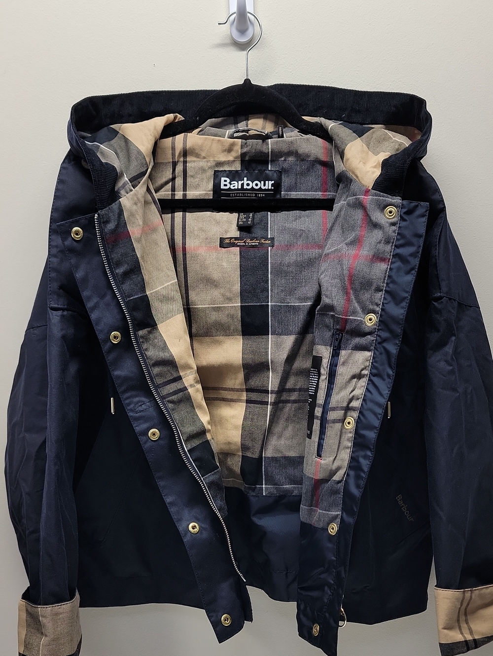 Barbour NWOT Ryedale Waxed Cotton Women's Jacket Sz 8 Deep NAVY - Picture 12 of 16